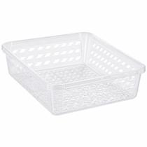 Cestinha organizadora de plástico transparente 18,7 x 24,7 x 6,3 Plasutil ref.672 Cestinha organizadora de plástico transparente 18,7 x 24,7 x 6,3 Plasutil ref.672