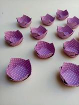 Cestinha Oriental - Forminha para doces em Origami - Kit 50 unidades - Lilás (Ateliê do Origami)