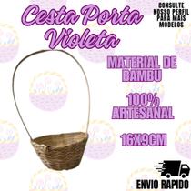 Cestinha Porta Violeta Decoraçao Enfeite Redonda Pequena Cestinha Porta Violeta Decoraçao Enfeite Redonda Pequena