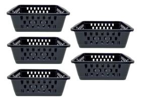 Cestinhas Organizadoras Empilháveis Kit 5 Peças 1400ml