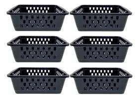 Cestinhas Organizadoras Empilháveis Kit 6 Peças 1400ml
