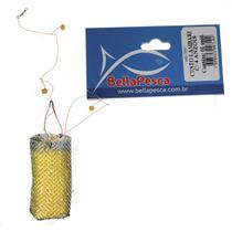 Cestinho cevador para lambari com 4 anzóis e miçanga