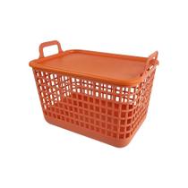 Cesto 15L Telado Com Tampa E Alçasde Plástico - Oikos