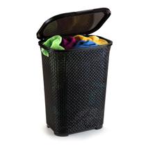 Cesto 30 Litros Rattan Preto Organizador Monte Libano