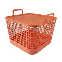 Cesto 45L Telado Com Tampa E Alças De Plástico - Oikos