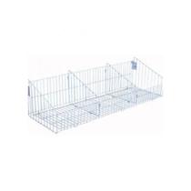 Cesto Aramado 30cm X 91cm Com 2 Divisórias Branco New Plus - Sa Gondolas Cesto Aramado 30cm X 91cm Com 2 Divisórias Branco New Plus - Sa Gondolas