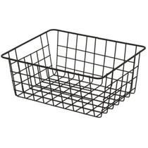 Cesto Aramado Arranjos Fruteira Organização Cozinha Preto Organizador Mesa Frutas Metal Multiuso Roupa Caixa Gaveta