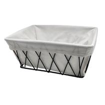 Cesto aramado com forro pães torradas maior 18 cm oikos