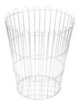 Cesto Aramado Galvanizado Lixeira 40 Litros Redonda