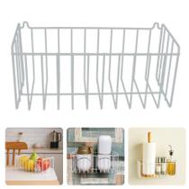 Cesto Aramado Multiuso De Fixar Parede 25x11 Retangular Organizador Metálico N2