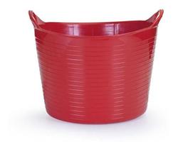 Cesto Balde Multiuso Flexível C/Alça 15L Empilhável Vermelho