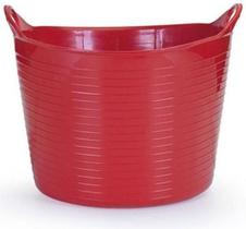Cesto Balde Multiuso Flexível C/Alça 15L Empilhável Vermelho