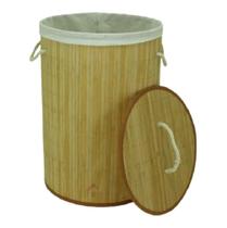Cesto Bambu Forrado Roupas Sujas Banheiro Lavanderia Alças Cesto Bambu Forrado Roupas Sujas Banheiro Lavanderia Alças