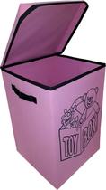 Cesto Baú Para Guardar Brinquedos Objetos Armenar Rosa