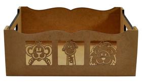 Cesto Bebê Safari 3d 32x26x13 Laser Madeira Mdf Madeira Cesto Bebê Safari 3d 32x26x13 Laser Madeira Mdf Madeira