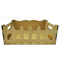 Cesto Bebê Utilidades Modelo Cercadinho 32x25x12 Mdf Madeira