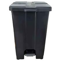 Cesto C/pedal 60 Lts Retangular Preto P60p