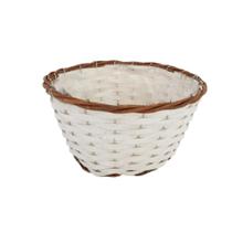 Cesto/ cachepot aramado em lamina natural