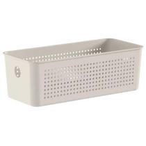 Cesto Caixa 3L Organizador OU Flow Bege 9cm x 12cm x 27cm