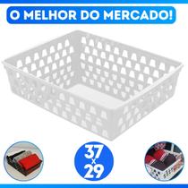 Cesto Caixa Organizador Multiuso Grande Plástico Reforçado