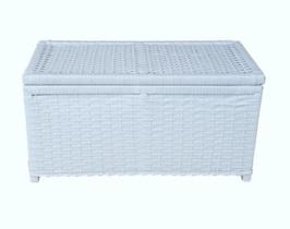 Cesto Caixa Organizadora Baú Fibra Sintética Branco 60Cm