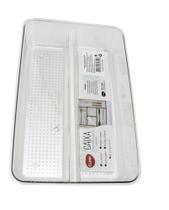 Cesto Caixa Organizadora de Plástico com 2 Divisórias 23X15,5X5,7CM - KOPECK