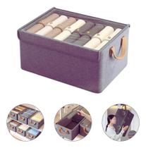 Cesto Caixa Organizadora Dobrável Guarda Roupa Grande Gaveta