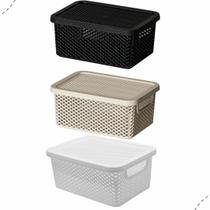 Cesto Caixa Organizadora Empilhável Multiuso Rattan 2 Litros