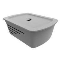 Cesto Caixa Organizadora Grande Com Tampa Cinza - Soprano