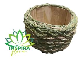 Cesto Caixa Palha Sisal Decoração Cachepô Plantas Flores - Flora Full