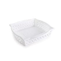 Cesto Cestinha Empilhável Organizadora Multiuso Branca G Cesto Cestinha Empilhável Organizadora Multiuso Branca G