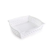 Cesto Cestinha Empilhável Organizadora Multiuso Branca G