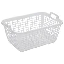 Cesto Cestinha Multiuso Telado Branca 36,7x26,3x16 Cm C/Alça