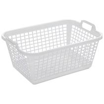 Cesto Cestinha Multiuso Telado Branca 36,7X26,3X16 Cm C/Alça