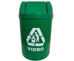 Cesto Coletor Lixeira Vai Vem 14 Lt Reciclavel Vidros Bralimpia