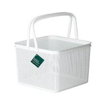 Cesto com Alça Quadrado - 27x27x20 Paramount Branco