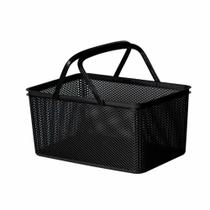 Cesto Com Alça Retangular Preto 40X27X20cm Linea - PARAMOUNT Cesto Com Alça Retangular Preto 40X27X20cm Linea - PARAMOUNT