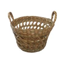 Cesto Com Alça Vaso Organizador Cruzado Taboa Natural 28x20 Cesto Com Alça Vaso Organizador Cruzado Taboa Natural 28x20