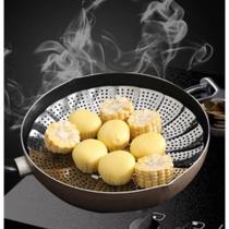 Cesto Cozimento Escorredor Dobrável Vapor Legumes Inox Panela Vaporeira Cozinha Verduras Cesto Cozimento Escorredor Dobrável Vapor Legumes Inox Panela Vaporeira Cozinha Verduras