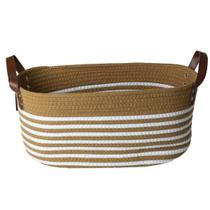 Cesto De Algodão Com Alça Cor Mocca 38X22 Paramount