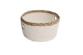 Cesto de Algodão com borda de Seagrass P