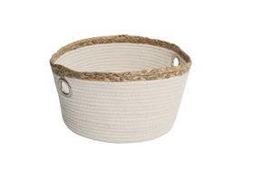 Cesto de Algodão com borda em Seagrass M