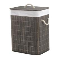 Cesto de Bambu Com Tampa Escuro - Mimo Style Cesto de Bambu Com Tampa Escuro - Mimo Style