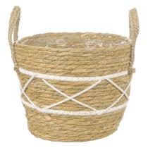 Cesto De Bambu Decorativo Cachepot Vaso Plantas Organizador Sala Varanda Quarto Home