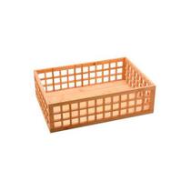 Cesto De Bambu Quadrado Vazado 39x27x12 Cm