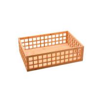 Cesto De Bambu Quadrado Vazado 39x27x12 Cm