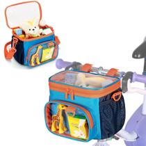 Cesto de bicicleta GRAOSO Kids Nylon 21x11x16cm azul