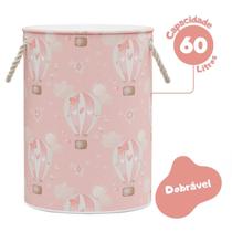 Cesto de Brinquedo Dobrável Monta Desmonta Estampado 60 Litros com Alça Cesto de Brinquedo Dobrável Monta Desmonta Estampado 60 Litros com Alça