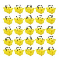 Cesto De Compras D100 Dellaplast 16L 45X29X19 Amarelo Kit 25