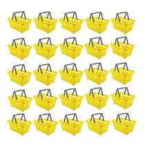 Cesto de Compras D100 Dellaplast 16l 45x29x19 Amarelo Kit 25
